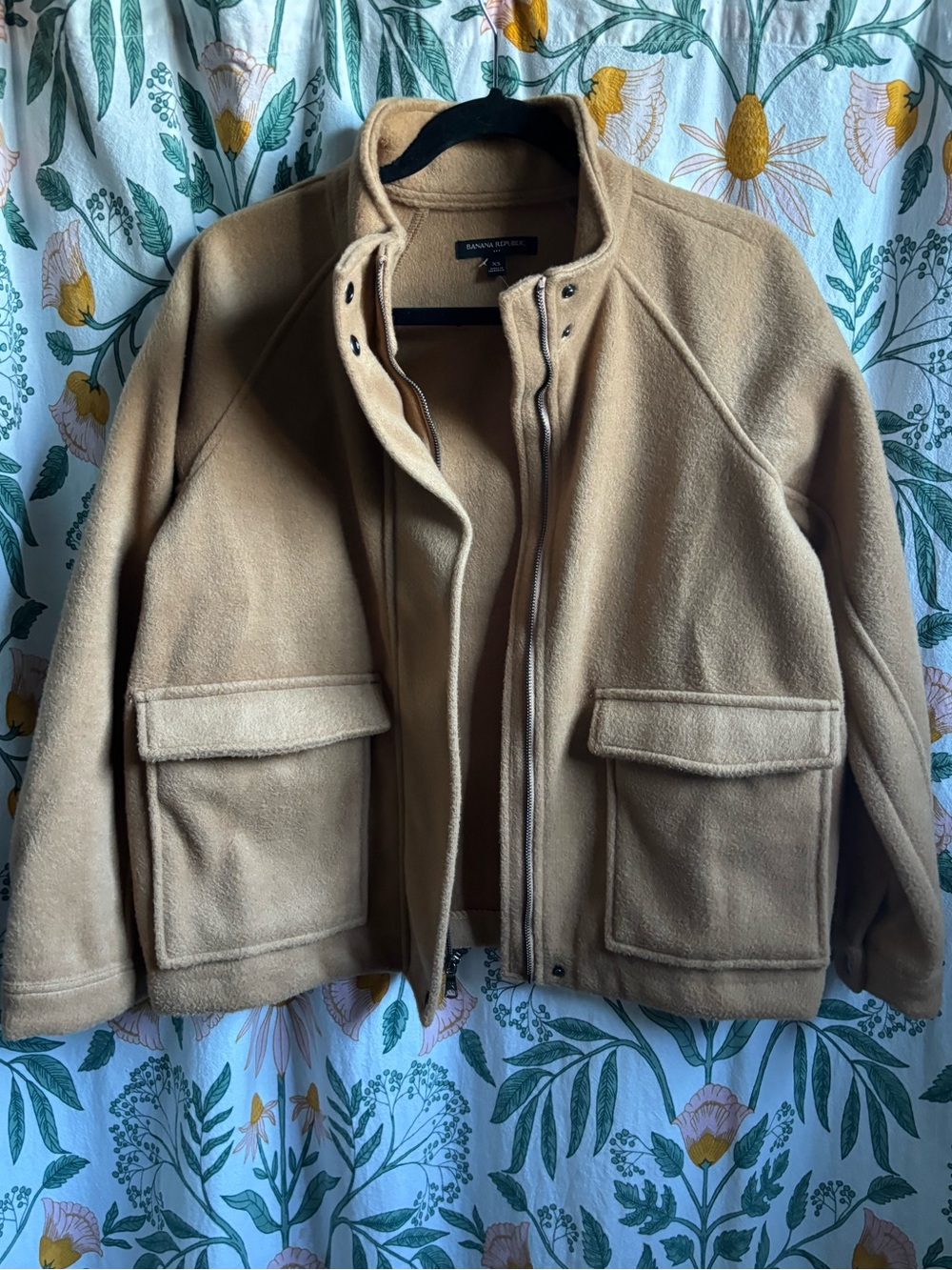 Banana Republic Camel Brushed Short Utility Jacket - XS - NWOT